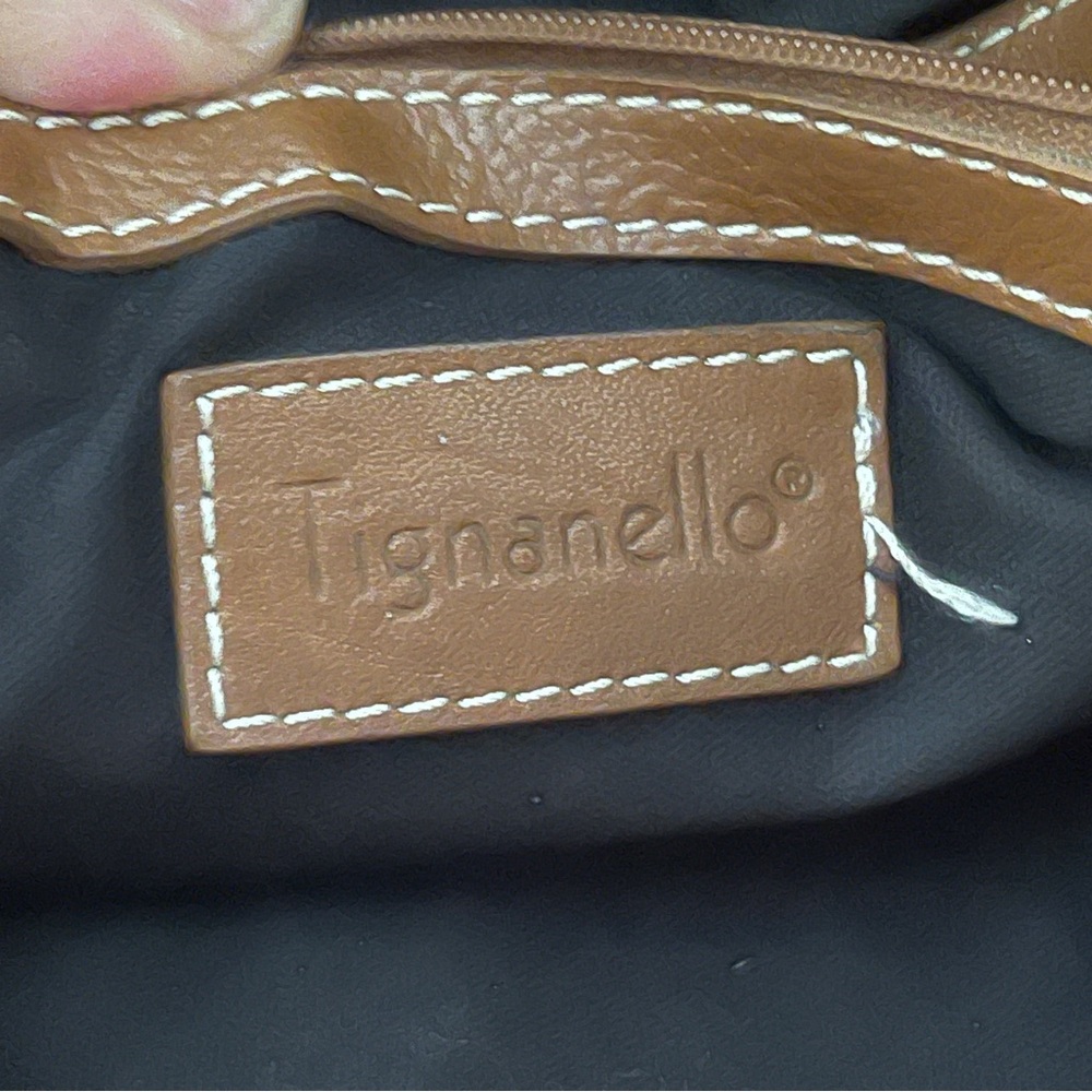 Tignanello Brown Leather Satchel with Silver Hardware 12” x 9” x 7”. - Picture 14 of 14